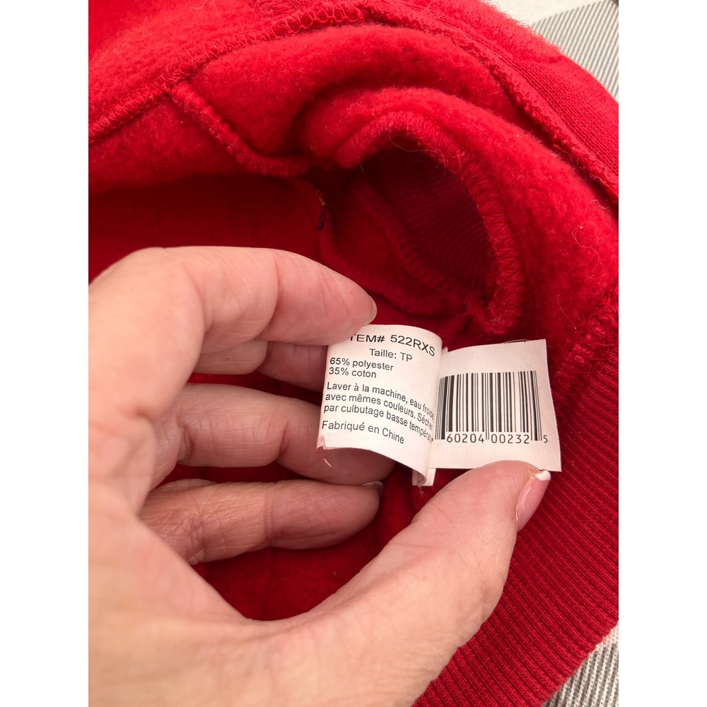 Fashion Pet Dog Hoodie XS Red Striped Sporty Fleece Sweatshirt 522RXS - Picture 8 of 13